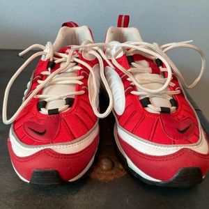 Red Nike air max shoes